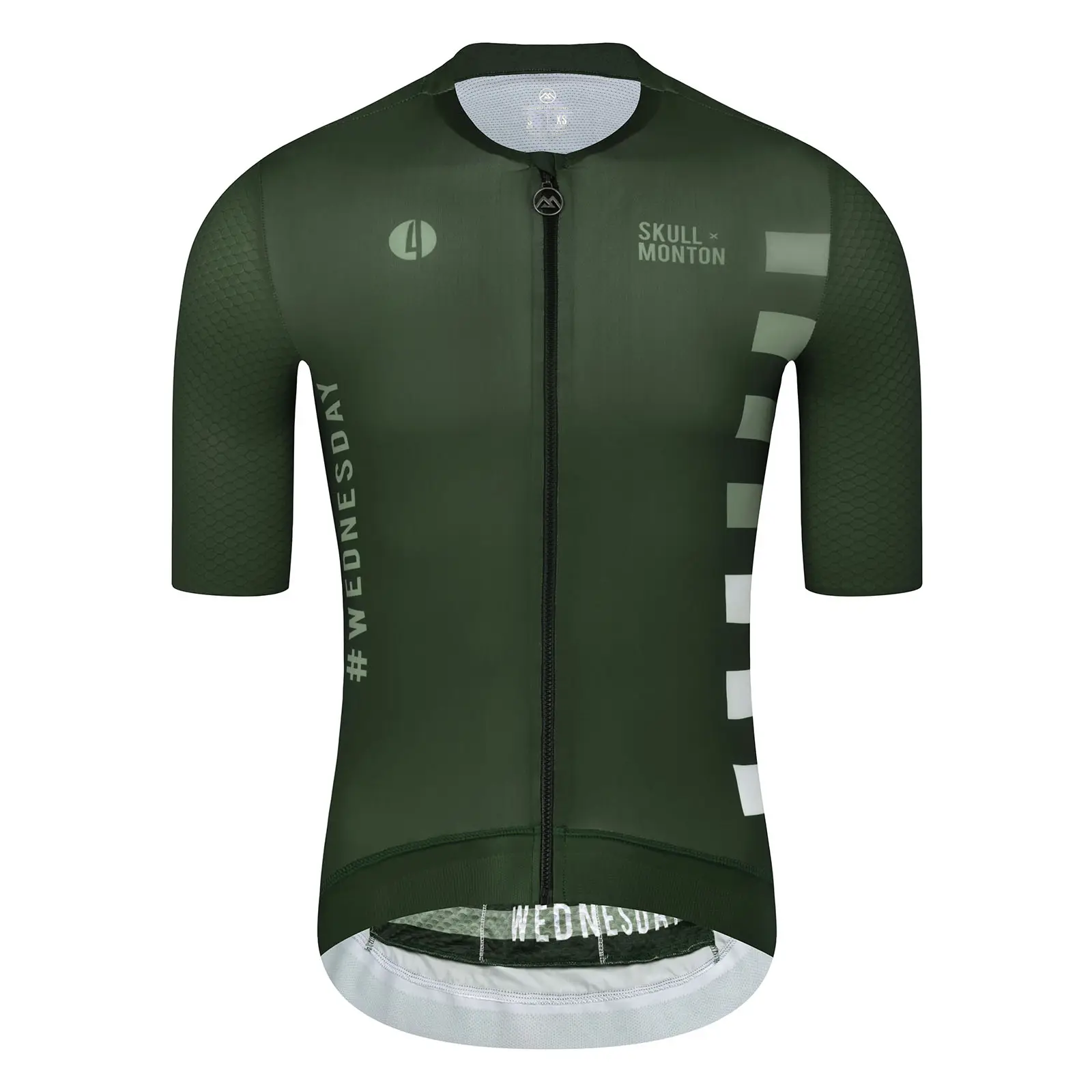Monton Sport Breathable Clothing Recycled Environmental Protection Fabric Short Sleeve OEM Custom Cycling Jersey Green