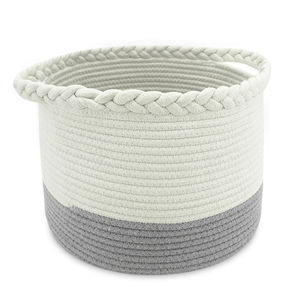 Cuidado del bebé pañal Caddy organizador elegante cuerda de cáñamo <span class=keywords><strong>bolsa</strong></span> de almacenamiento de guardería plegable portátil cesta de almacenamiento de <span class=keywords><strong>ropa</strong></span> <span class=keywords><strong>sucia</strong></span> - Product Image 2