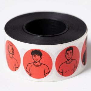 Custom <b>Logo</b> Label Print Roll Waterproof Vinyl <b>Sticker</b> Adhesive Label <b>Sticker</b> Packaging Labels - Product Image 3