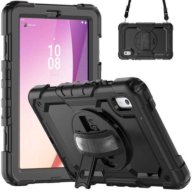 360 Rotation Hand Strap With Kickstand Silicone Rugged Case for Lenovo Tab M9 TB-310FU 9inch Tablet Covers