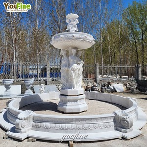 गर्म बिक्री सजावट हाथ नक्काशी वीनस सफेद संगमरमर की जन्म प्रतिमा पानी के फव्वारे - Product Image 2