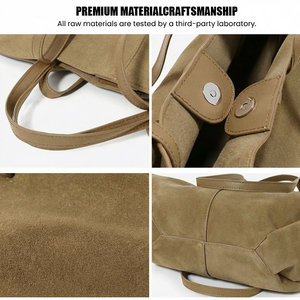 Sac à main en daim personnalisé pour femme, sacs à bandoulière, fabricant, sac fourre-tout en nubuck mat, sac à main en daim femme, marque de créateur, étiquette <span class=keywords><strong>privée</strong></span> - Product Image 3