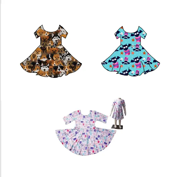 Vestidos de media manga de algodón de bambú para niña, ropa de fiesta de cumpleaños para niña recién nacida, gran oferta