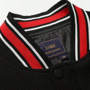 Veste bomber varsity en cuir à manches longues pour homme, avec logo personnalisé, broderie chenille de haute qualité, patchwork, streetwear, hiver - Product Image 3