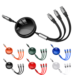 Giá rẻ 3 trong 1 điện thoại di động cáp điện tùy chỉnh <span class=keywords><strong>USB</strong></span> cáp dữ liệu với logo Loại C điện thoại sạc nhanh <span class=keywords><strong>USB</strong></span> Loại C Android ngày Cáp - Product Image 3
