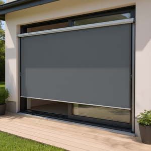 Retractable Side Awning Door <b>Window</b> <b>Screen</b> 86.6 In Anthracite Minimalist Design Easy To Install - Product Image 2