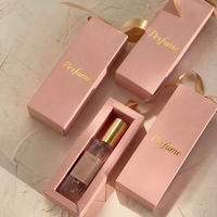 Emballage cosmétique durable avec logo personnalisé Coffrets cadeaux de parfums de luxe Boîte en papier avec bouteille Boîte rigide pour soins de la peau avec poignée