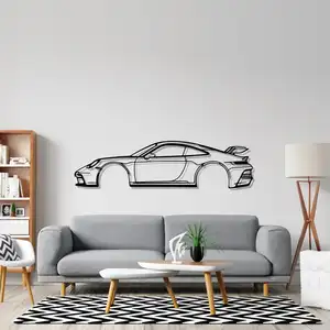 Metal Car Silhouette Metal Wall Art Hanging Home Dining Room Decor soggiorno camera da letto segni Wall decorazioni personalizzate