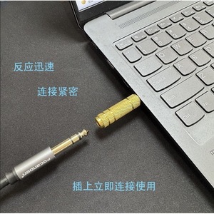 ยู หยาง 3.5 มม. ถึง 6.5 มม. อะแดปเตอร์เสียงปลั๊กสเตอริโอโลหะสำหรับกีตาร์เปียโนเครื่องดนตรี - Product Image 4