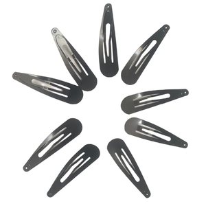 2024 nouveau Design mode Simple noir gouttelette <span class=keywords><strong>métal</strong></span> <span class=keywords><strong>boucle</strong></span> pince à cheveux Bang pince à cheveux ronde en plastique <span class=keywords><strong>banane</strong></span> pince à cheveux - Product Image 1