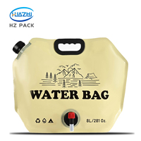 Sac à eau réutilisable personnalisé avec bec verseur 1L 2L 3L 5L 10L Pochette liquide pliable portable