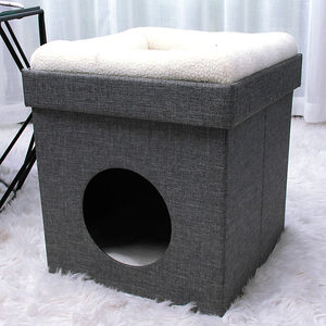 Casa di tessuto di lino pouf <span class=keywords><strong>pieghevole</strong></span> cane di casa pet ottoman casa sedile <span class=keywords><strong>poggiapiedi</strong></span> - Product Image 3