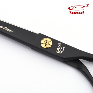 6.8 inch titanium pet grooming scissors stainless steel with safety round tip - Product Image 3