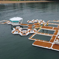 Plateforme flottante gonflable sur mesure pour piscine de mer, plateforme aquatique gonflable pour yacht avec filet