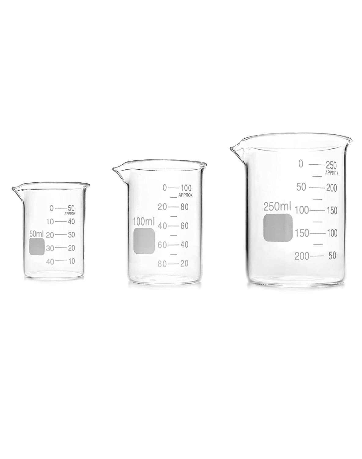 Cốc Thủy Tinh Borosilicate Griffin Hình Thức Thấp 3.3 Có In Tốt Nghiệp