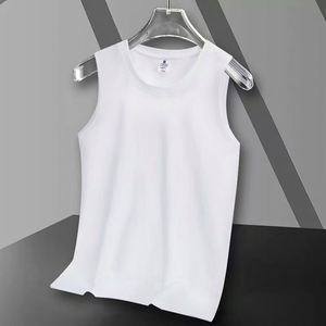 เสื้อกล้ามผู้ชายคุณภาพสูง ผ้าฝ้าย 100% 240GSM ระบายอากาศได้ดี แบบถัก ไม่มีแขน ดีไซน์เรียบง่าย สีพื้น - Product Image 4