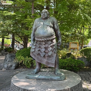 <span class=keywords><strong>Sculpture</strong></span> de coulée de jardins extérieurs grandeur nature Statue de lutteur de sumo en bronze - Product Image 6