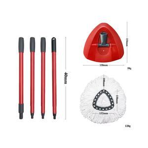 Tête de balai serpillère rotative en microfibre <span class=keywords><strong>Vileda</strong></span> 360 EasyWring, recharge pour balai serpillère rotatif 360 EasyWring, manche de balai à 4 sections fileté USA/Euro - Product Image 5
