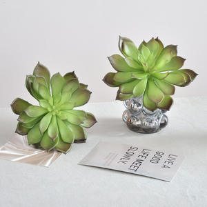 <span class=keywords><strong>Suculenta</strong></span> Artificial <span class=keywords><strong>Echeveria</strong></span> con Tacto Realista, Bonsái en Maceta de Goma Suave para Decoración de Escritorio - Product Image 2