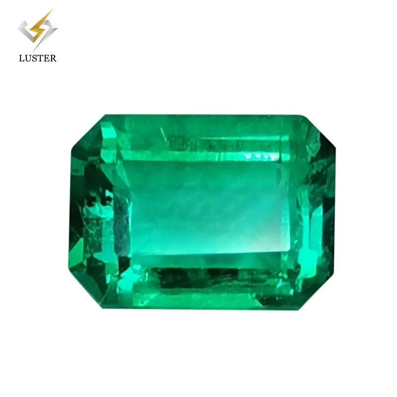 Luster High Quality 1 carat Synthetic Created Emerald Stone Low Price Per Carat Loose Synthetic emerald Gemstone