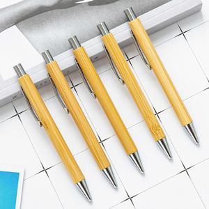 Bolígrafos de Bambú Ecológicos Promocionales al por Mayor, Precio Económico, Logotipo Personalizado, Bolígrafos con Punta de Bola para Firmas - Product Image 1