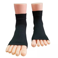 Chaussettes de compression athlétiques ouvertes à coupe basse pour hommes et femmes 20-30 mmHg, antibactériennes, sans orteils, pour le printemps