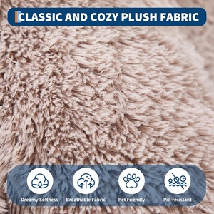 <span class=keywords><strong>Cama</strong></span> Gigante para Perros, Suave y Acogedora, Sofá Modular Moderno, Lavable, de Piel Sintética, Tipo Puff, para Mascotas (Rosa/Marrón) - Product Image 2