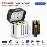 Baterai Lithium AAA BEVIGOR Berkinerja Tinggi 3500mWh 1.5volta Li-Ion AA Baterai Isi Ulang 1.5V Dengan Pengisi Daya Pintar