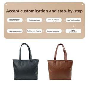 Bolsos de Mano de Cuero Vegano de Alta Calidad, Modernos y Sencillos, con Asa Superior, Gran Capacidad, Bolsos de Hombro para Mujer - Product Image 6