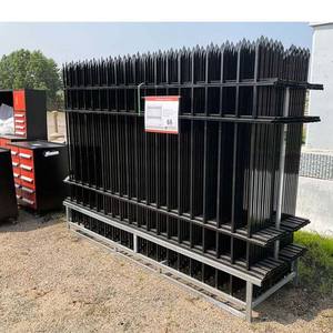 Prix de gros : Panneaux de clôture modernes de 3 m en aluminium noir, acier galvanisé et fonte de zinc, avec poteaux, écologiques et résistants à la décomposition, pour jardin. - Product Image 2