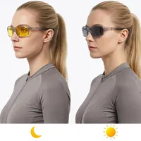 Lunettes de soleil sport photochromiques polyvalentes pour homme et femme, ultra-légères et confortables, avec verres intelligents qui se teintent de gris