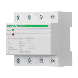 Автоматический стабилизатор напряжения 400В, трехфазный, 80А, с защитой от перенапряжения и пониженного напряжения, изготовлен из прочного поликарбоната - Product Image 2