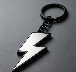 Lightning Bolt Metal Key Chain Stainless Steel <b>Keyring</b> Vintage Pendant Bag <b>Charm</b> Gift - Product Image 4