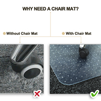 Tapis de bureau chaud adapté au tapis de sol de chaise antidérapant et anti-huile avec clous