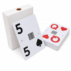 Cartas de Juego de Plástico Minimalistas con Logotipo Personalizado, 100% Impermeables, PVC, con Lámina Dorada, Cartas de Póker de Lujo para Juegos de Magia - Product Image 1