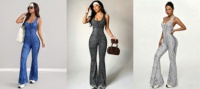 Combinaison de yoga pour femme YNSEA, vêtements de sport et de yoga, motif serpent, sans couture, bretelles croisées, jambes évasées