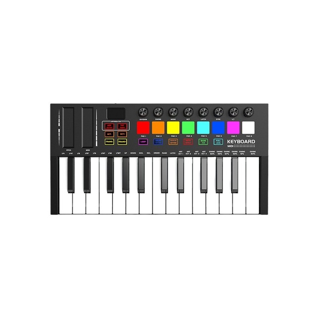 25 Keys MIDI Keyboard Professional MIDI Controller Smart Portable Arranger Percussion Pad Keyboard