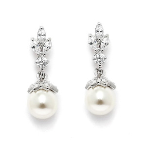 Boucles d'oreilles pendantes géométriques en forme de marquise pour femmes, bijoux élégants de style princesse pour tous les jours - Product Image 1