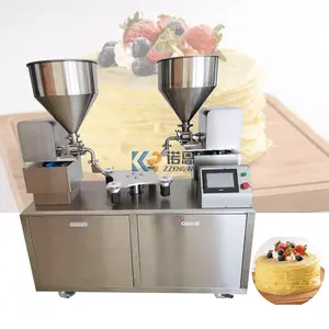 Hoge Kwaliteit Automatische Cream Verspreiden Machine Crêpe Cake Cream Coating Machine Ei Crêpe Crème Smeren Machine Op Hete Verkoop