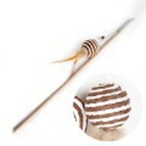 Nouvelle baguette interactive pour chat en bois - Jouet pour chat en forme de souris avec breloque citrouille - Product Image 2