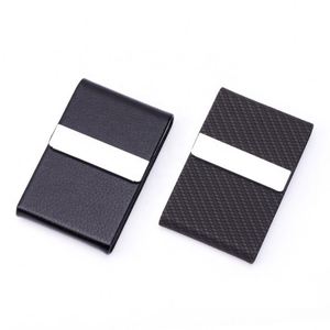 กล่องใส่นามบัตรโลหะทำจากหนังสำหรับผู้ชายและผู้หญิงที่ใส่นามบัตรแบบส่วนบุคคลทำจากอะลูมิเนียม - Product Image 4