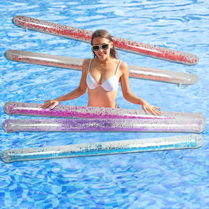 <span class=keywords><strong>Bouée</strong></span> longue de tube de cylindre d'air flottant <span class=keywords><strong>gonflable</strong></span> transparent avec des paillettes pour adultes ou enfants - Product Image 5