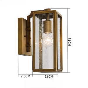 Modern Dış Mekan Su Geçirmez Demir LED Duvar Lambası Bronz Kaplama Asya Tasarımı Ev Lüks Koridor Avlu Villa Bahçe Balkon Kapısı İçin - Product Image 2