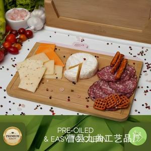 Grande Home Cutting Board <b>Set</b> 4 Piece Bamboo Kitchen Chopping Blocks With Stand - Product Image 4
