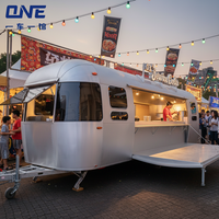 Camper Van Hot Dog Ice Cream Aluminium Oxide Truck Catering Restaurant Equipment Mobile Food Truck Food Trailers Fully Equipped