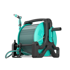 2-In-1 Aan De Muur Gemonteerde Slanghaspel Voor Het Wassen Van Auto 'S En Tuinbewatering, Multifunctionele Opslagorganizer Voor Waterslangen - Product Image 1