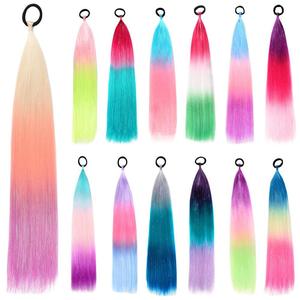 Extension de cheveux laser tressée <span class=keywords><strong>africaine</strong></span> en soie haute température, double trame, colorée, avec perruque en tendon de caoutchouc, queue de cheval or et argent - Product Image 1