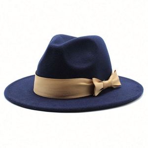 2 Tone Character Outdoor <b>Wide</b> Brim Fedora Hats Women Unisex Wholesale 2022 - Product Image 4