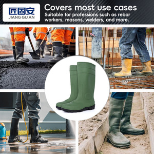 Bottes <span class=keywords><strong>de</strong></span> sécurité en PVC stable, hauteur 38 cm, antidérapantes, avec embout en acier, pour sols d'usine et <span class=keywords><strong>lignes</strong></span> d'assemblage - Product Image 3