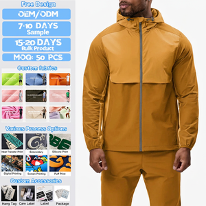 Veste de sport pour homme personnalisée, veste de course à pied pour l'extérieur, séchage rapide, couleurs <span class=keywords><strong>terre</strong></span>, légère, respirante, réfléchissante, imperméable - Product Image 1